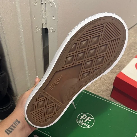 P.F. Flyers Kids High-Top Sneakers - Mustard Yellow - Picture 4 of 6